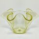 Vase en verre de Murano jaune "Fazzoletto" des années 1970 par Dogi