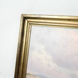 Oil painting on canvas - Coastal landscape - Alfred Theodor Olsen - Circa 1900