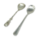 Pair of tea spoons, silver-plated brass, Poland, 1960s.