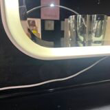 Fiberglass backlit mirror Italy 70s