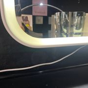 Miroir rétroéclairé en fibre de verre Italie années 70