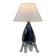 Lampe de table en verre art bleu et cristal — Suède, vers 1955-1965