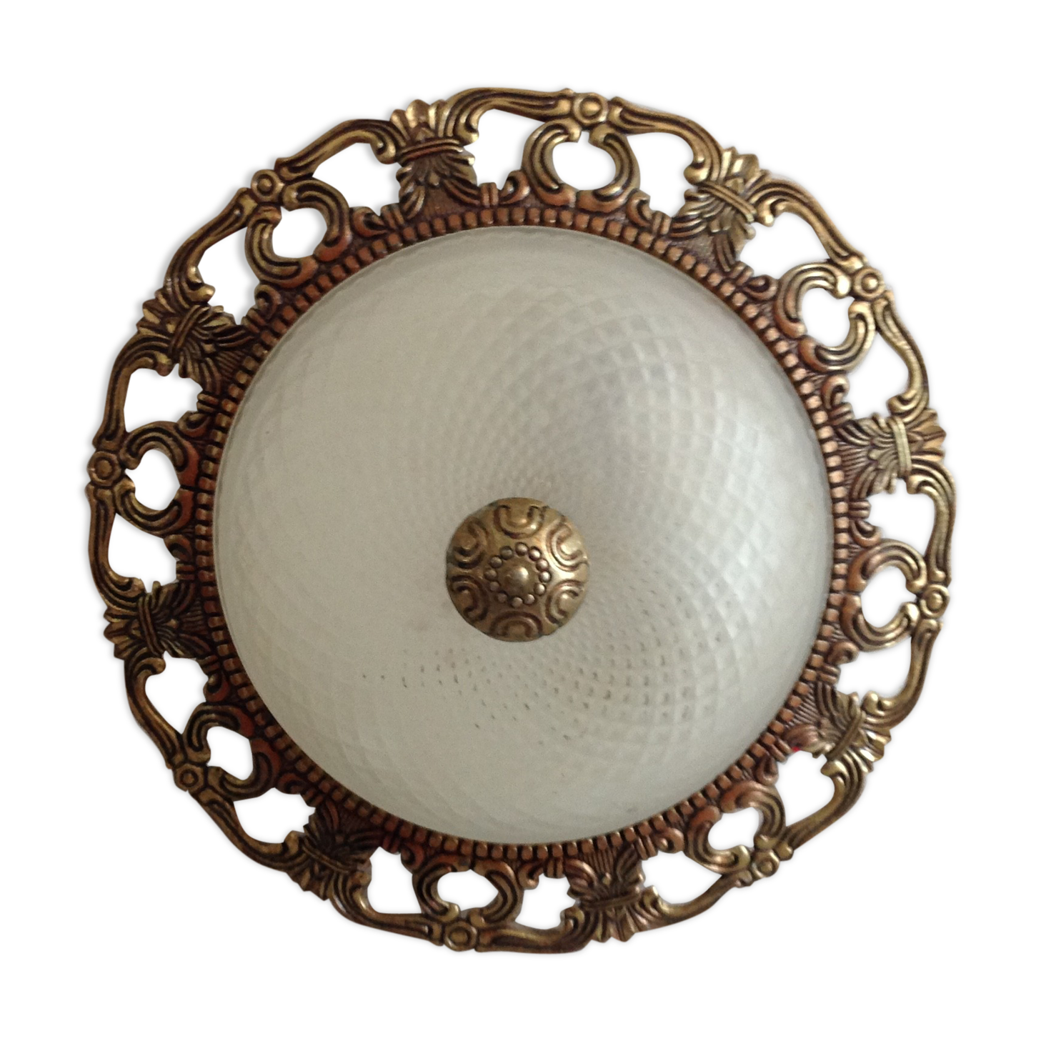 Glass and brass ceiling