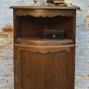 Encoignure à porte, merisier style louis XV, vintage, années 60