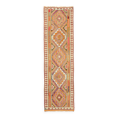 Turkish Handwoven Vintage Herki Kilim 107 cm x 342 cm