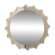 Postmodern Sun Shaped Bronze Wall Mirror in the Style of Cristal Art, Italy