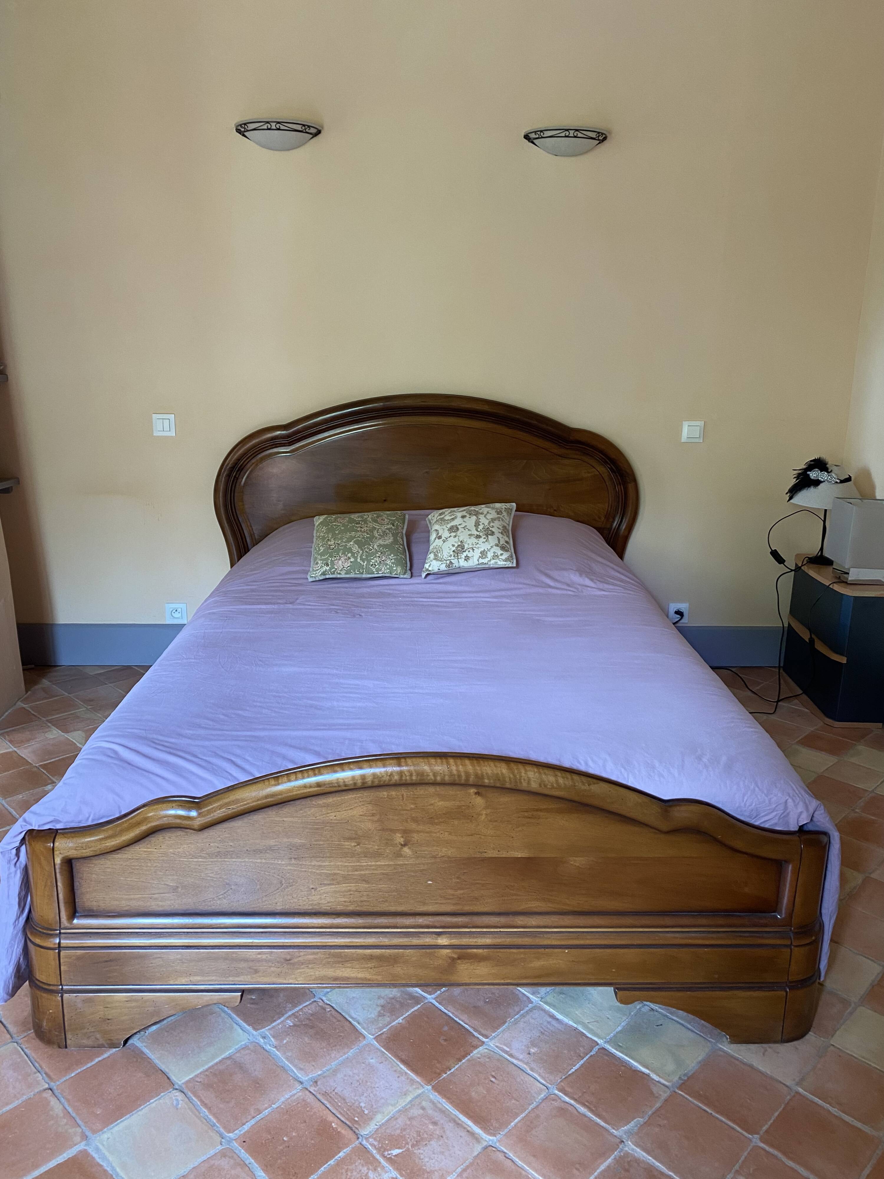 Solid cherry wood bed