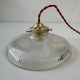 Vintage prism glass pendant light