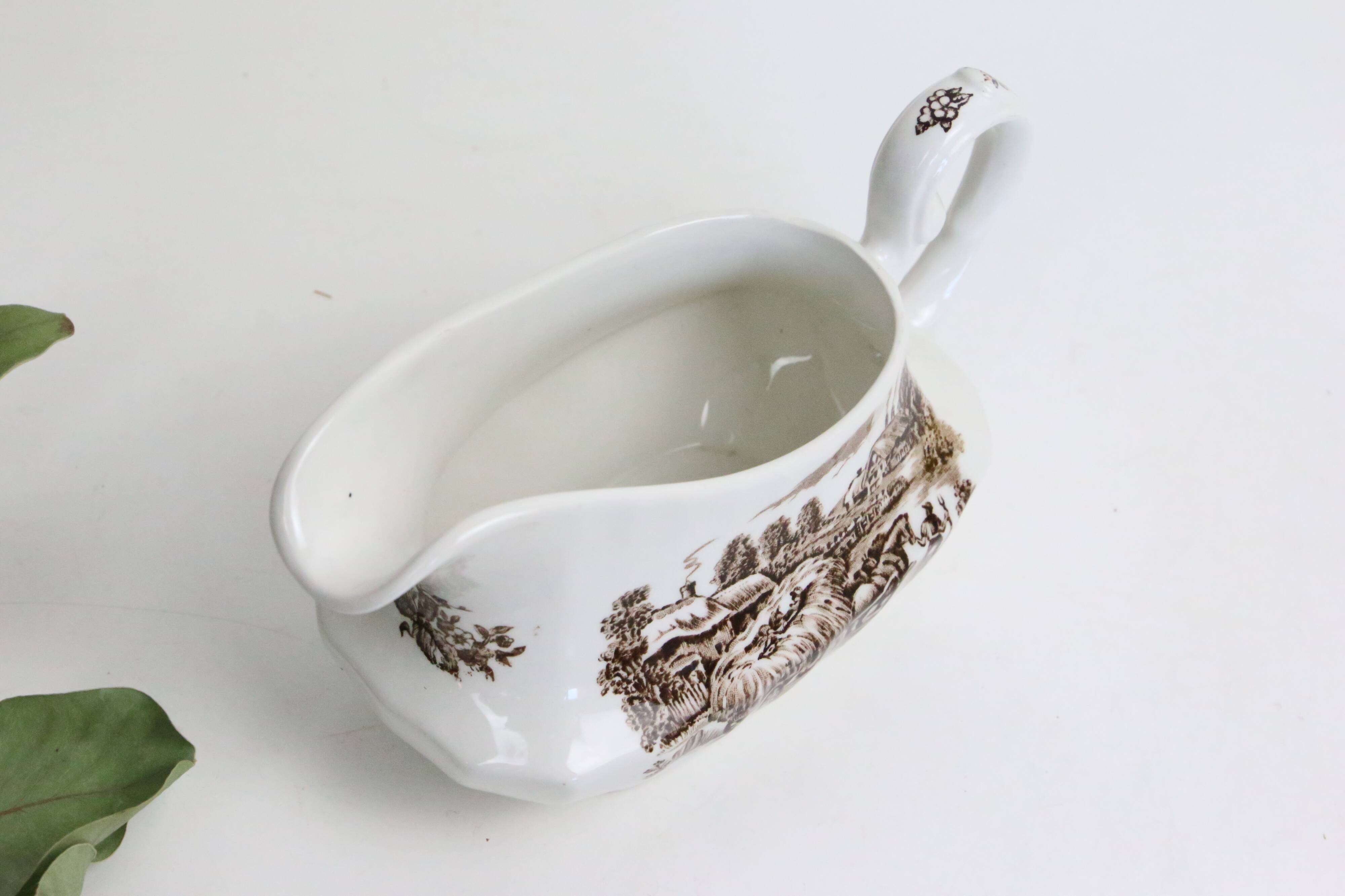 English sauceboat, Ridgway, Hayride model, vintage