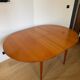 Scandinavian round table with compass legs