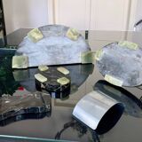 Inkwell Holder Mail Buffer Ashtray - Art Deco - Onyx Marble - Office