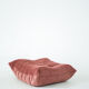 Ensemble de chaise et pouf Togo en velours côtelé framboise