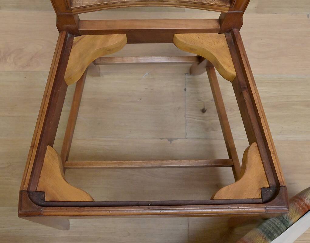 Set of 12 Provençal Chairs in Cherry Wood – Mid 20th Century