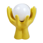 Lamp 2 hands holding a globe ceramic 70