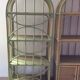 Pair of bamboo shelves from the 70s in rattan and wicker