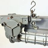 Grey Industrial Hanging Tube Light from Elektrosvit, 1970s