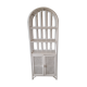 White rattan library.