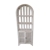 White rattan library.
