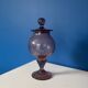 Purple bubble glass candy box – Biot style – hand-blown glass