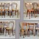 Set 4 chairs Baumann, Fischel and n°14 in curved wood