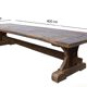 400 × 120 Reclaimed Oak Dining Table : Rustic Barn Wood, Handmade