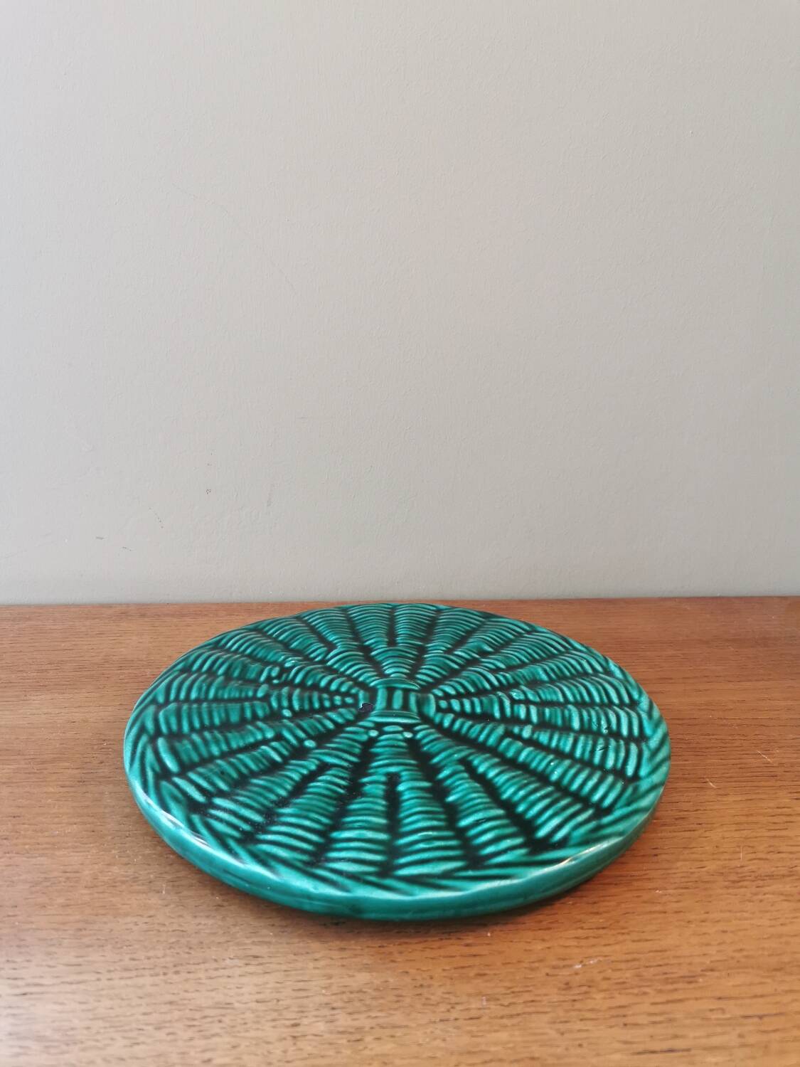 Vintage slip coaster signed FPP Vallauris