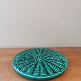 Vintage slip coaster signed FPP Vallauris