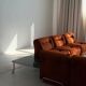Modular Sofa Incorporated Coffee Table Burnt Orange Velvet