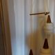 Large suspension boomerang teak , Philips design Louis Kalff ( 114 cm )