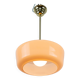 Vintage Mid-Century Modern Rose Glass Pendant Lamp