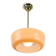 Vintage Mid-Century Modern Rose Glass Pendant Lamp