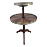 Late 19th century tripod pedestal table in wood marquetry