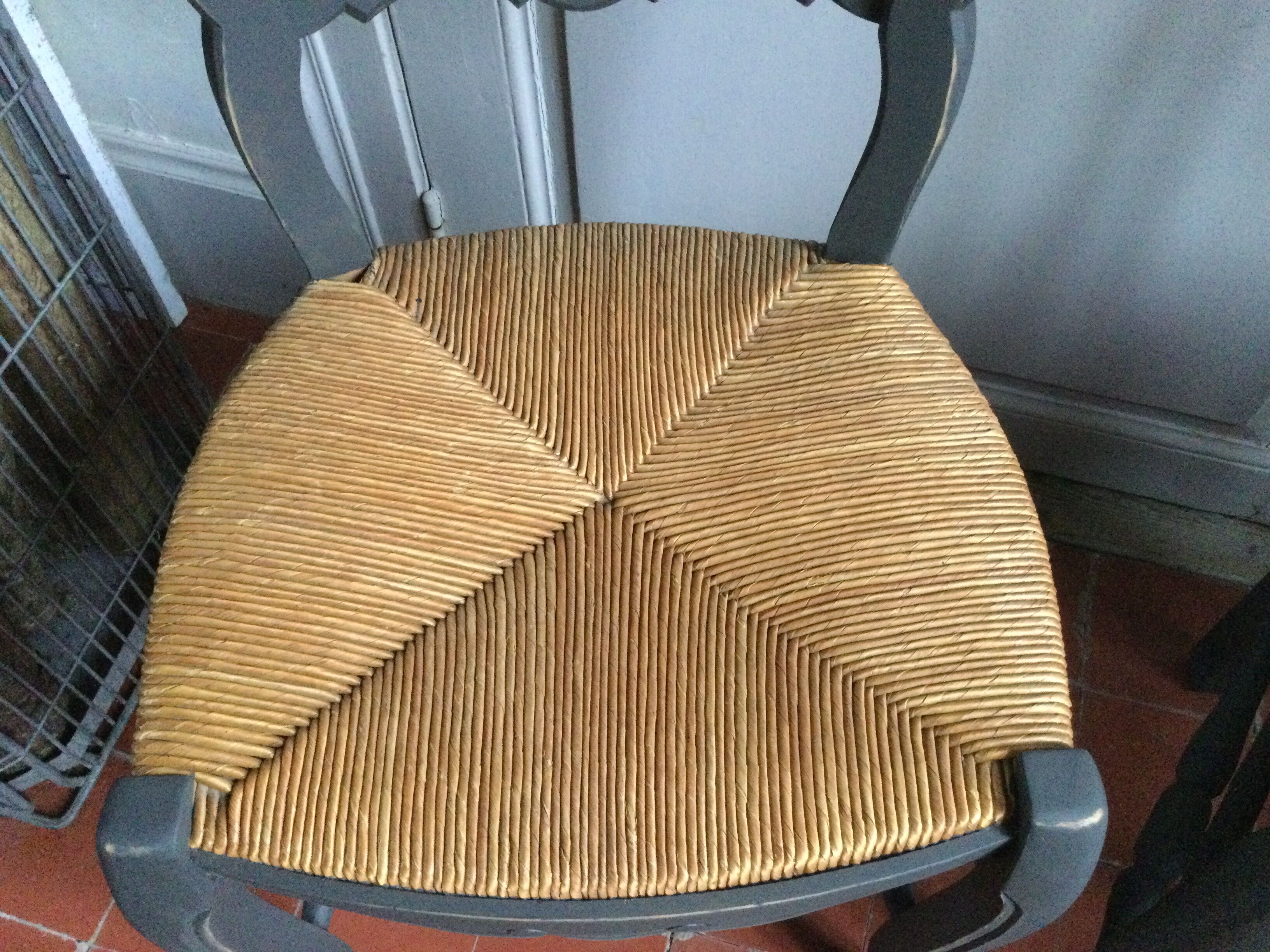 1 set of antique oak chairs