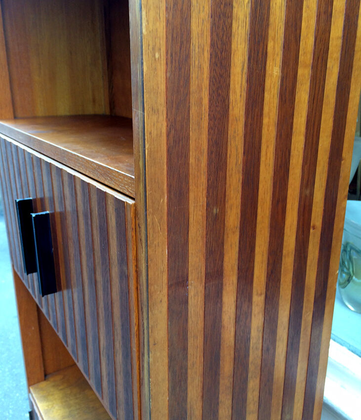 Bibliothèque en bois 2 teintes, 1960