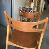 Chaises CH29 Sawbuck par Hans Wegner pour Carl Hansen & Son. Lot de 4