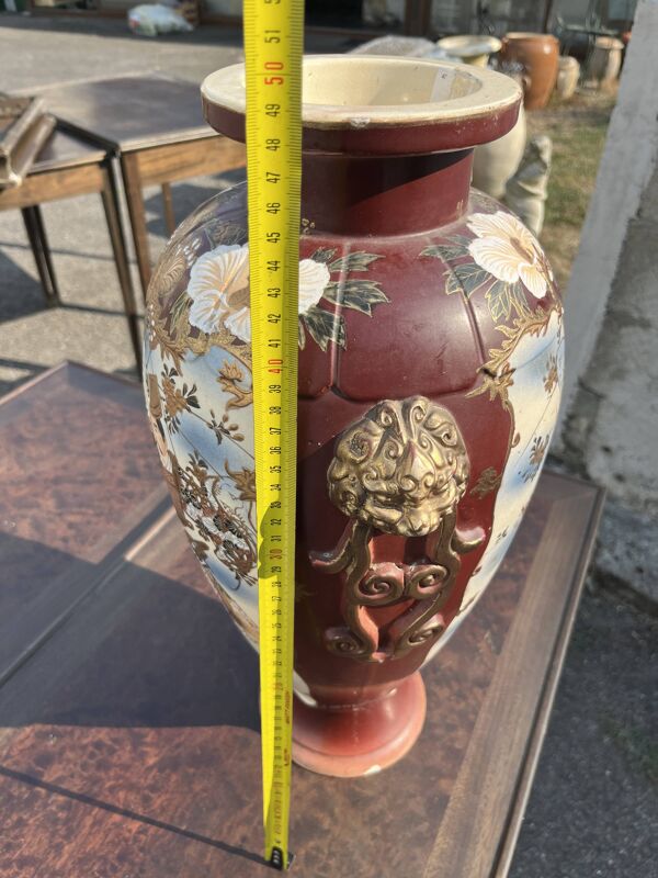 Vase japonais Satsuma à décor de samouraïs