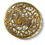 Dessous de plat en laiton motif écureuil