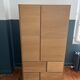 Natural solid oak children's wardrobe