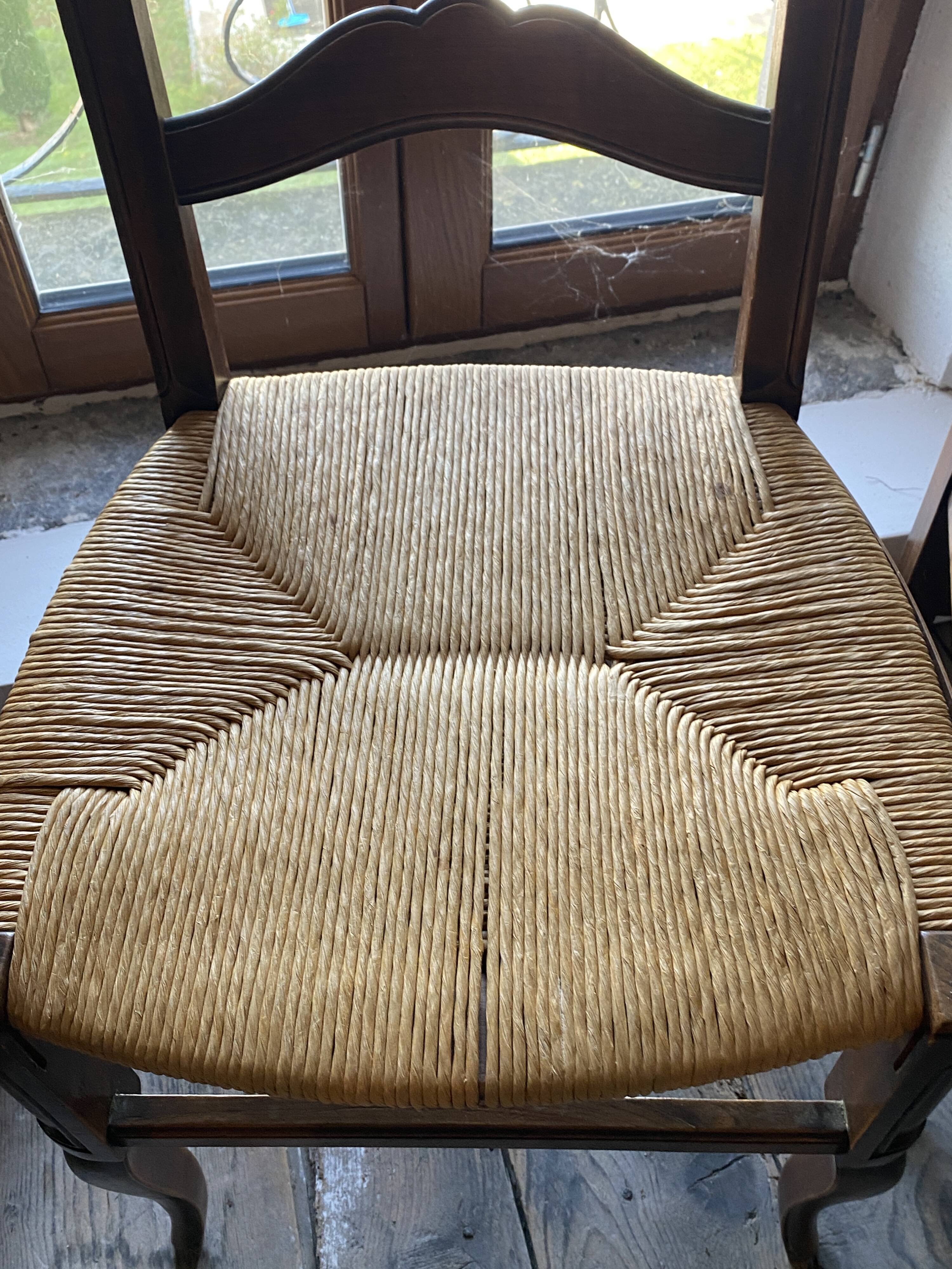 Old straw chair