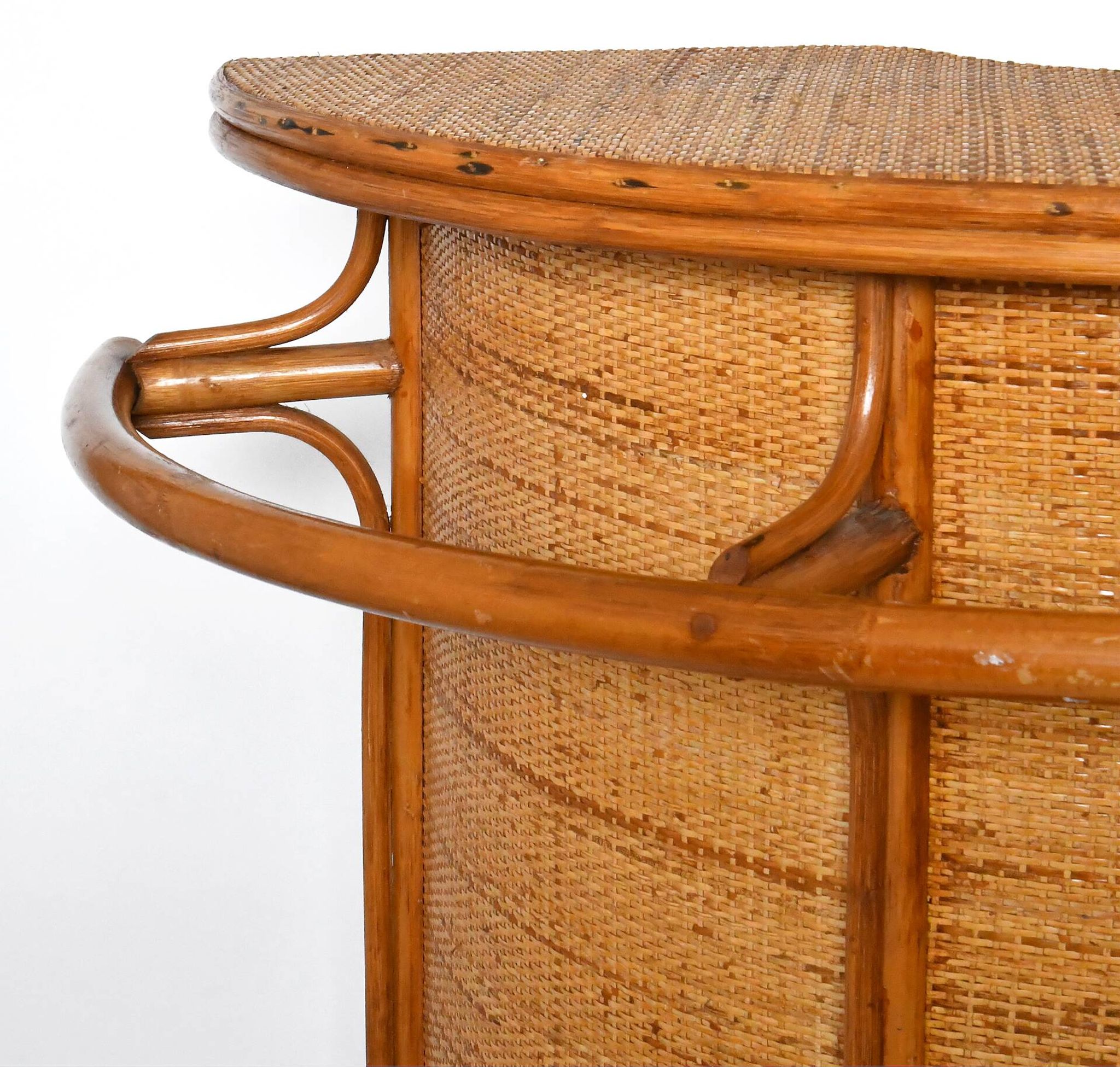 Vintage bar furniture with these two rattan stools from the 1960s/70s