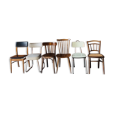 Set of 6 mismatched chairs