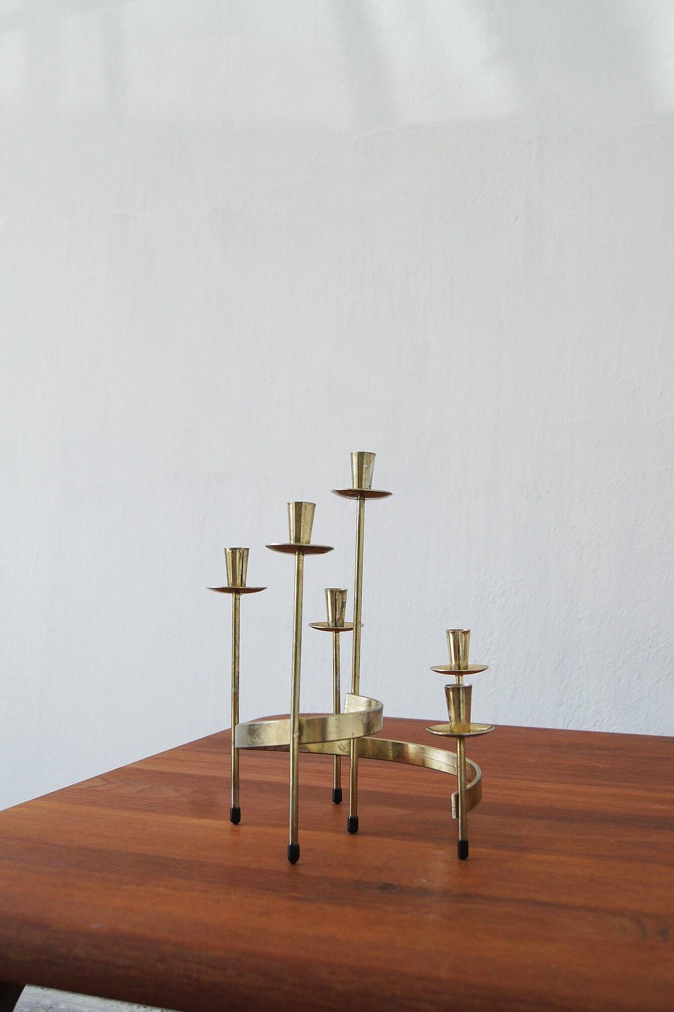 Candleholder style design Gunnar Ander for Ystad-Metall, 1950s