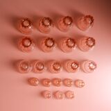 Set of pink glasses