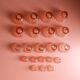 Set of pink glasses