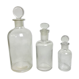 Set of 3 apothecary bottles
