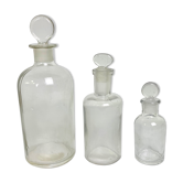 Set of 3 apothecary bottles
