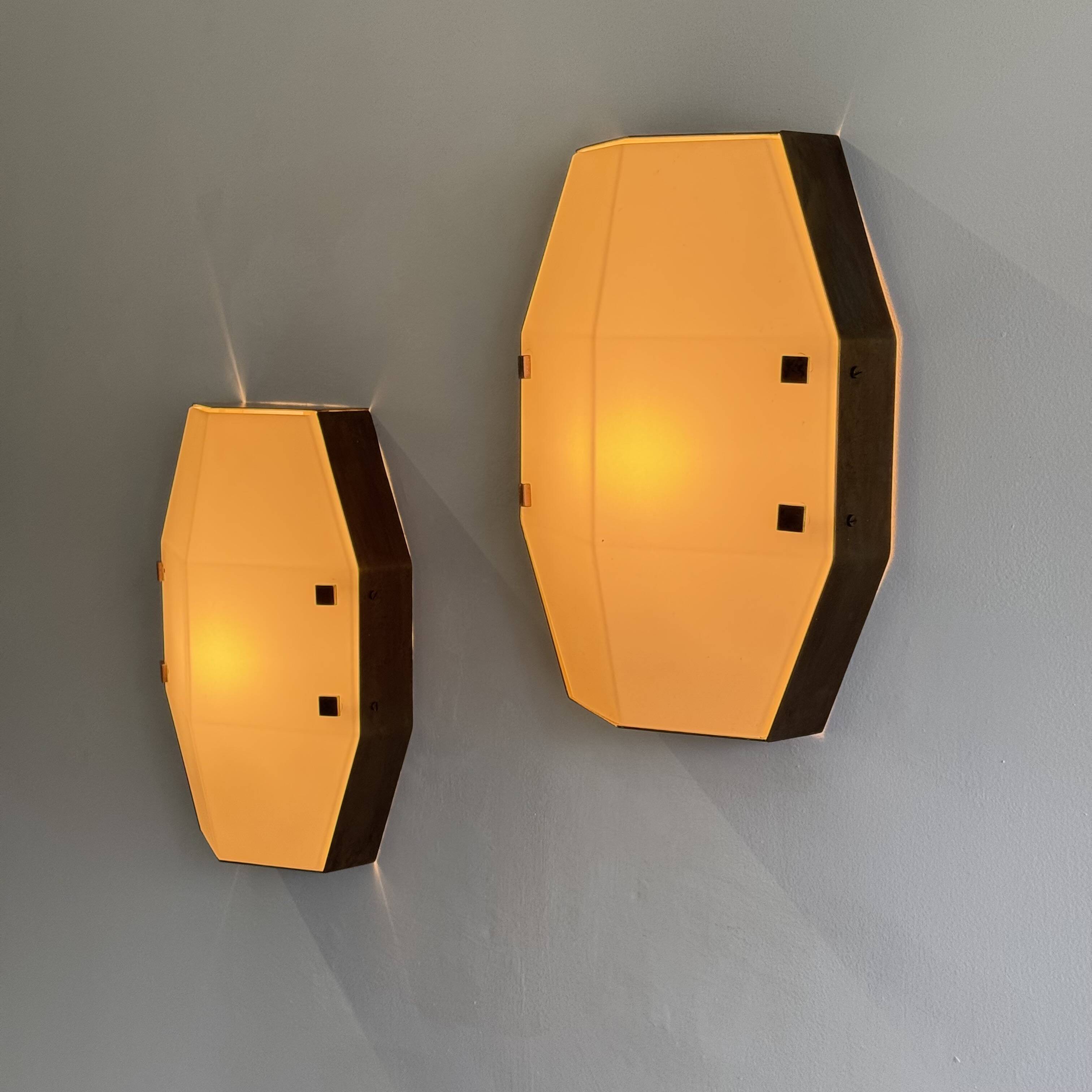 Pair of Rare Wall Sconces Mod. 12898 by Elio Monesi for Arredoluce, 1961