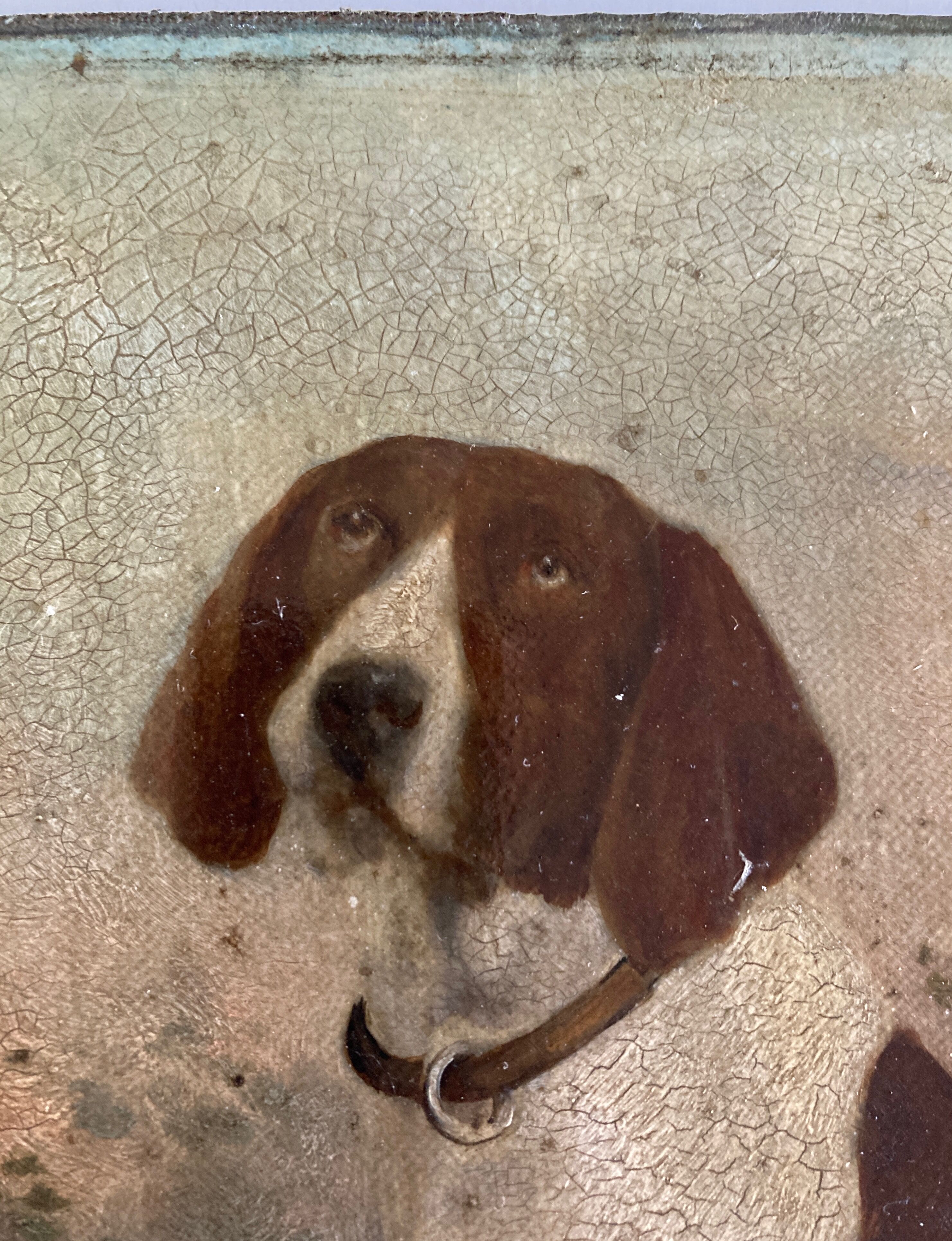 Portrait of country dog oil on canvas 1900