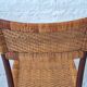 Four teak dining chairs with patinated cane after Gio Ponti, Italy 1960s