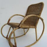 Cute kids 60/70 years rattan rocking chair